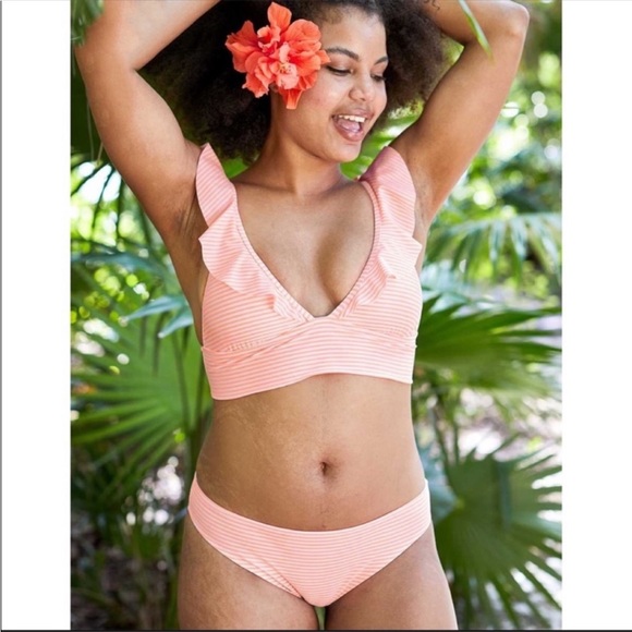 Aerie ruffle longline bikini top - Picture 3 of 10